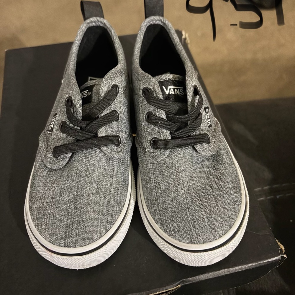 Vans Kids Black and Gray Sneakers